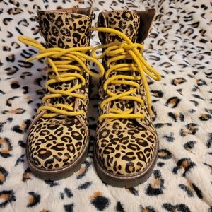 Sam Edelman Leopard Fur Boots